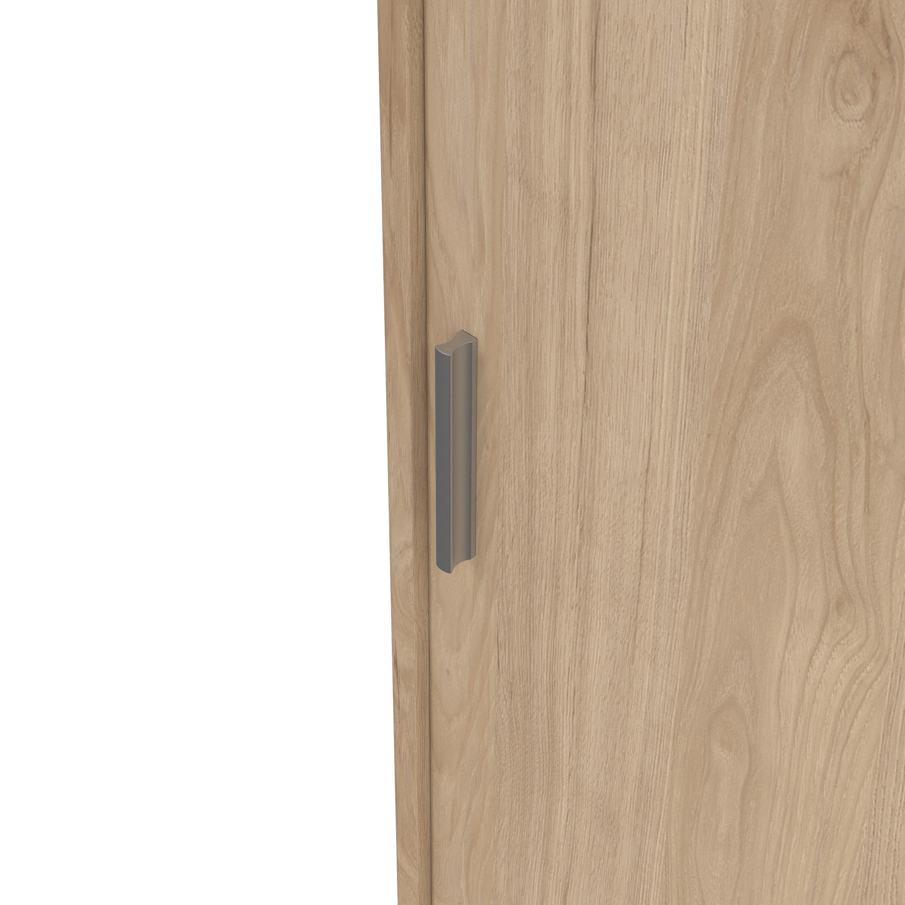 Naia Wardrobe with 2 Sliding Doors 1 Door 3 Drawers in Jackson Hickory Oak - image 8