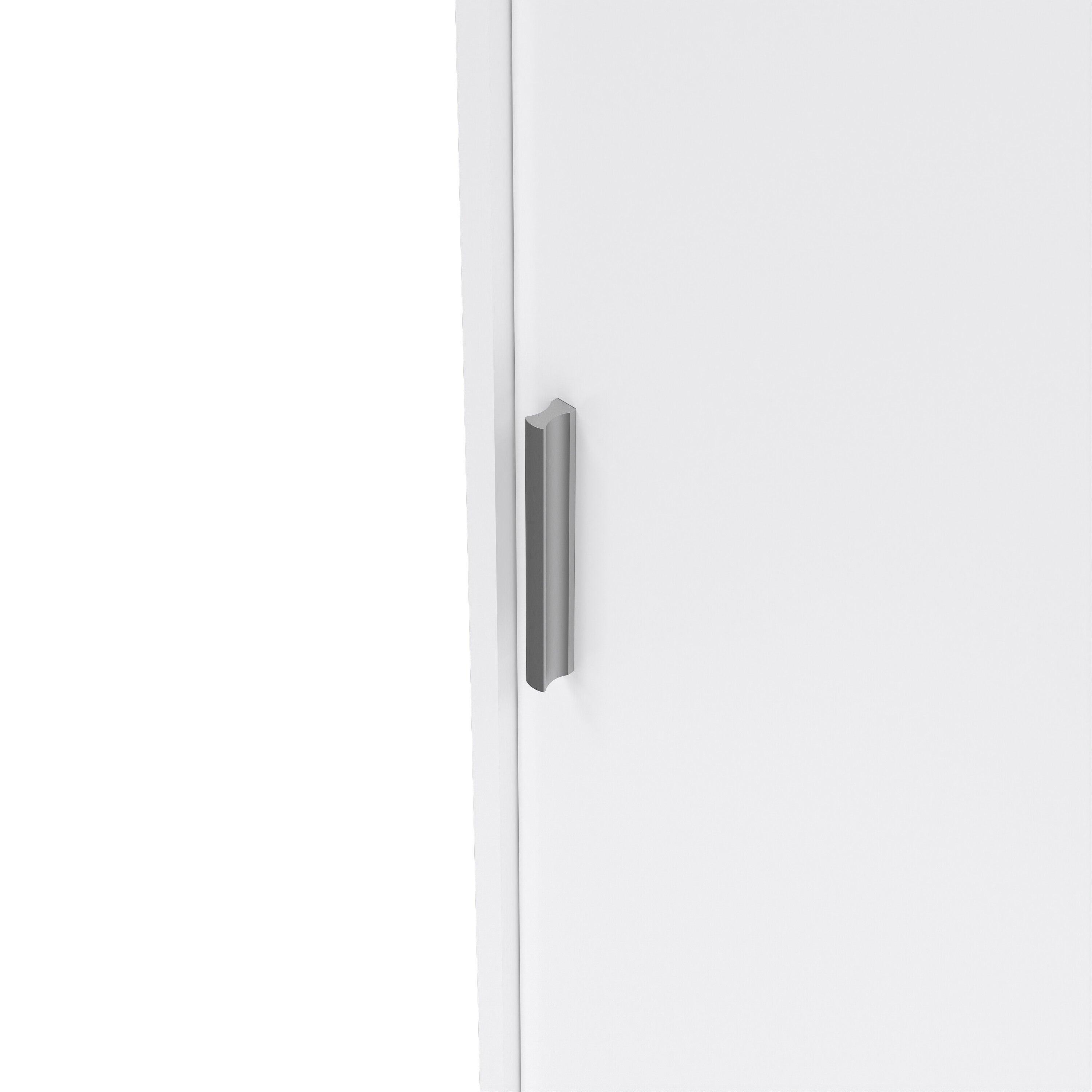 Naia Wardrobe with 2 Sliding Doors 1 Door 3 Drawers in White High Gloss - image 7
