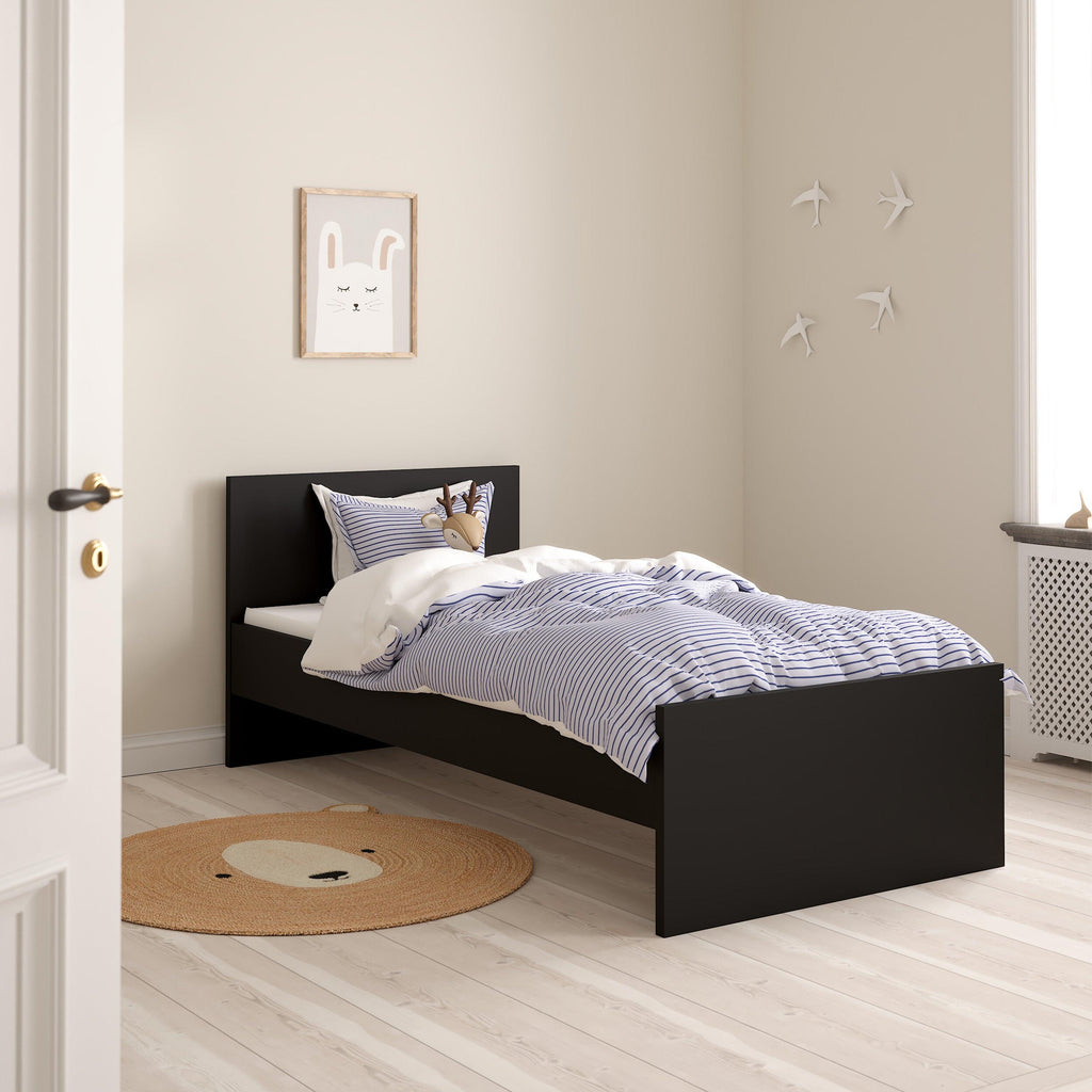 Naia Single Bed 3ft (90 x 190) in Black Matt - image 8