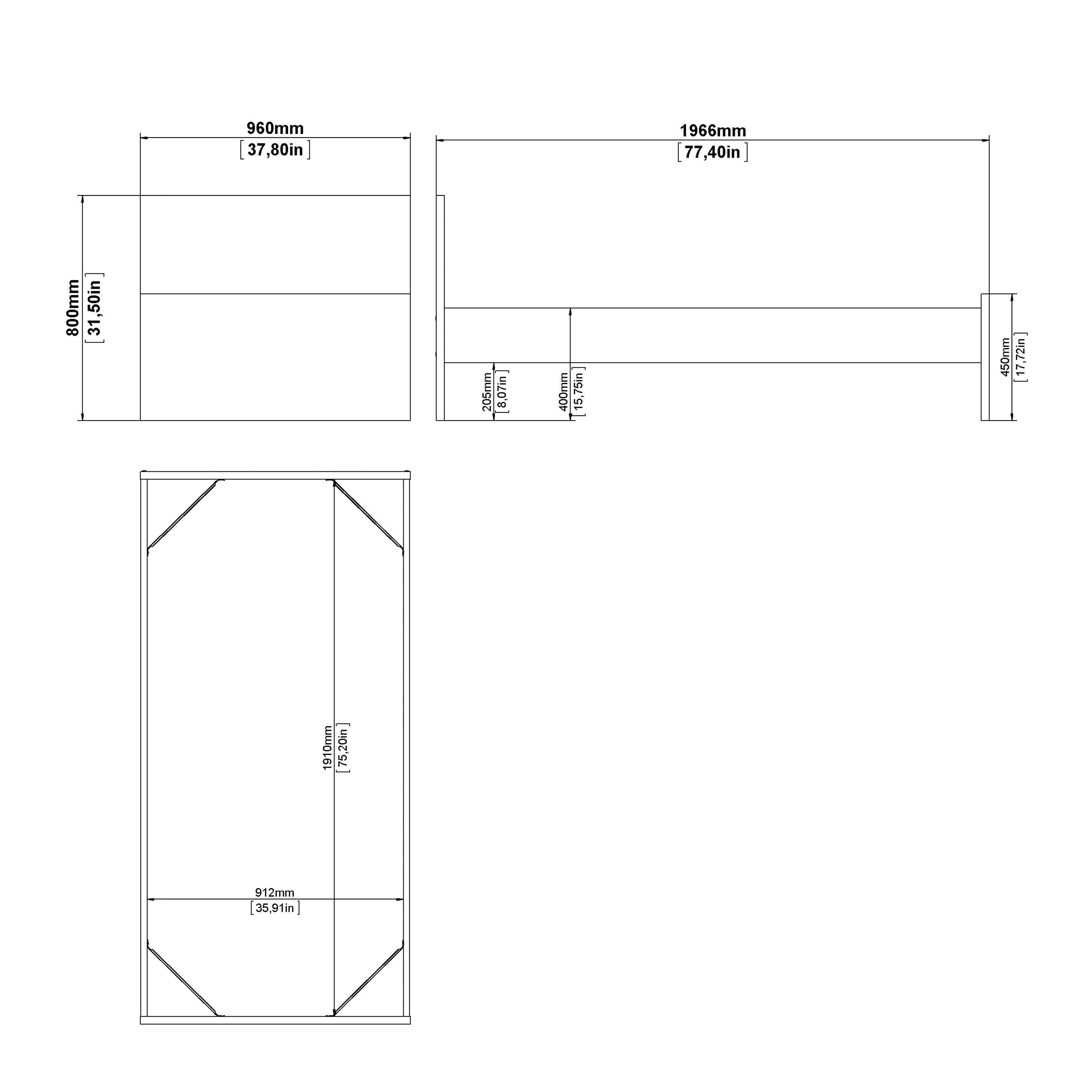 Naia Single Bed 3ft (90 x 190) in White High Gloss - image 11