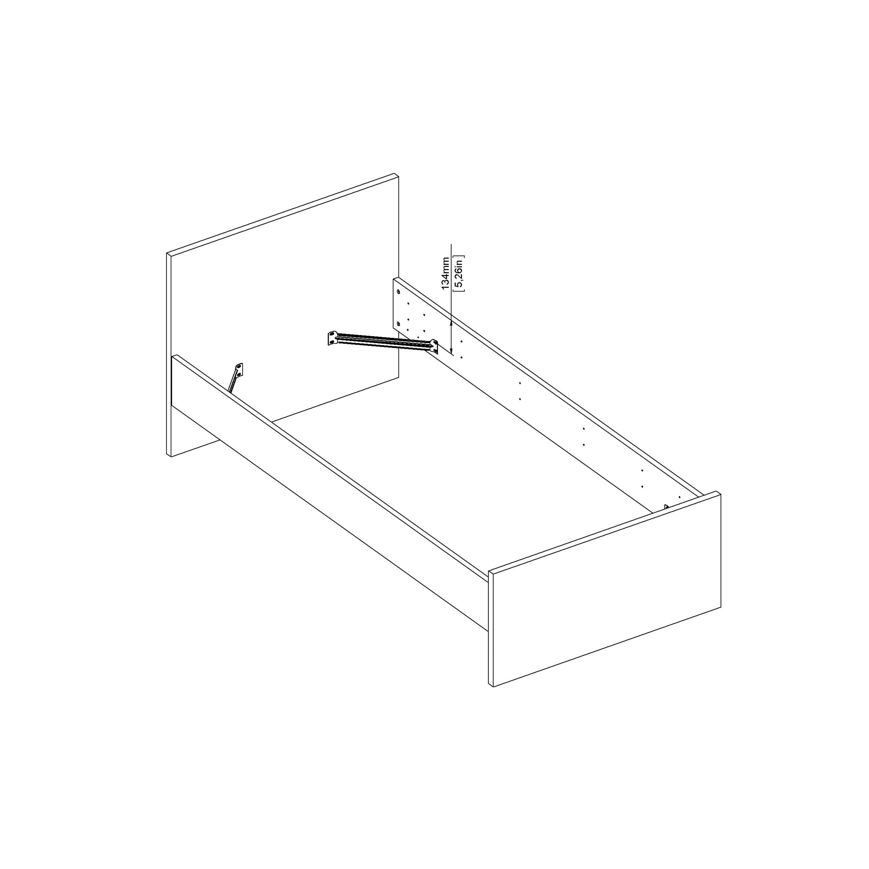 Naia Single Bed 3ft (90 x 190) in White High Gloss - image 12
