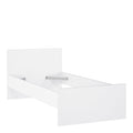 Naia Single Bed 3ft (90 x 190) in White High Gloss - image 3