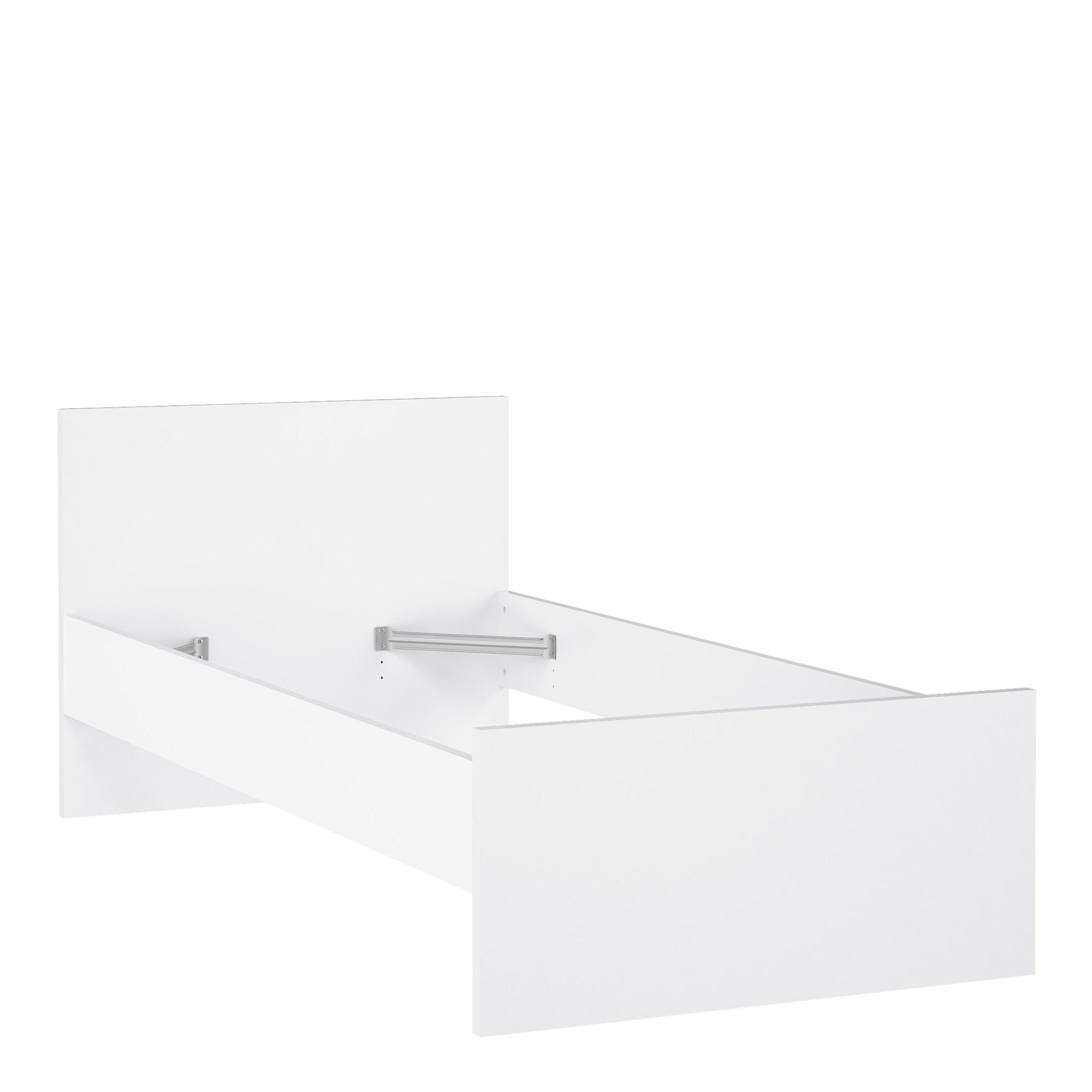 Naia Single Bed 3ft (90 x 190) in White High Gloss - image 3