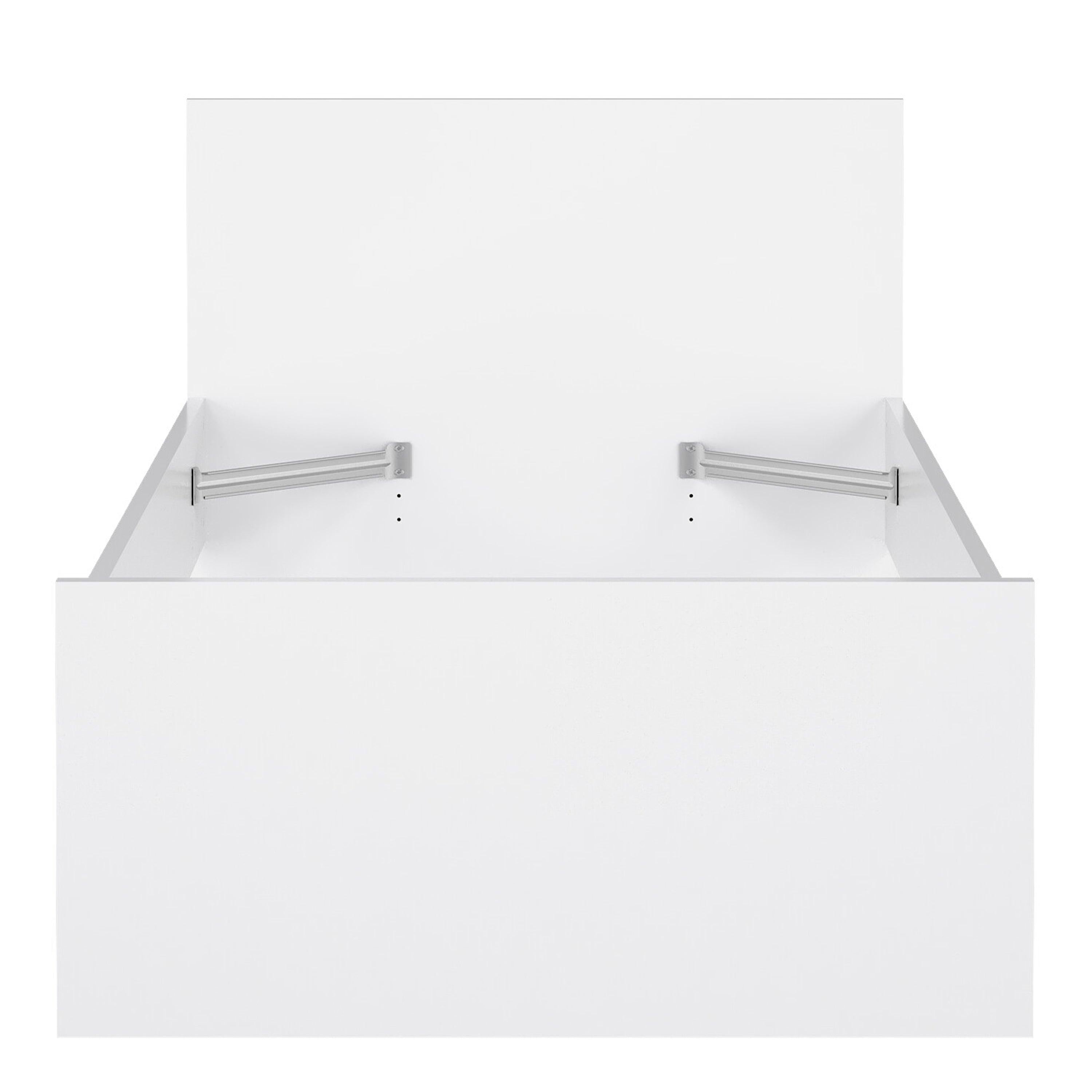 Naia Single Bed 3ft (90 x 190) in White High Gloss - image 4