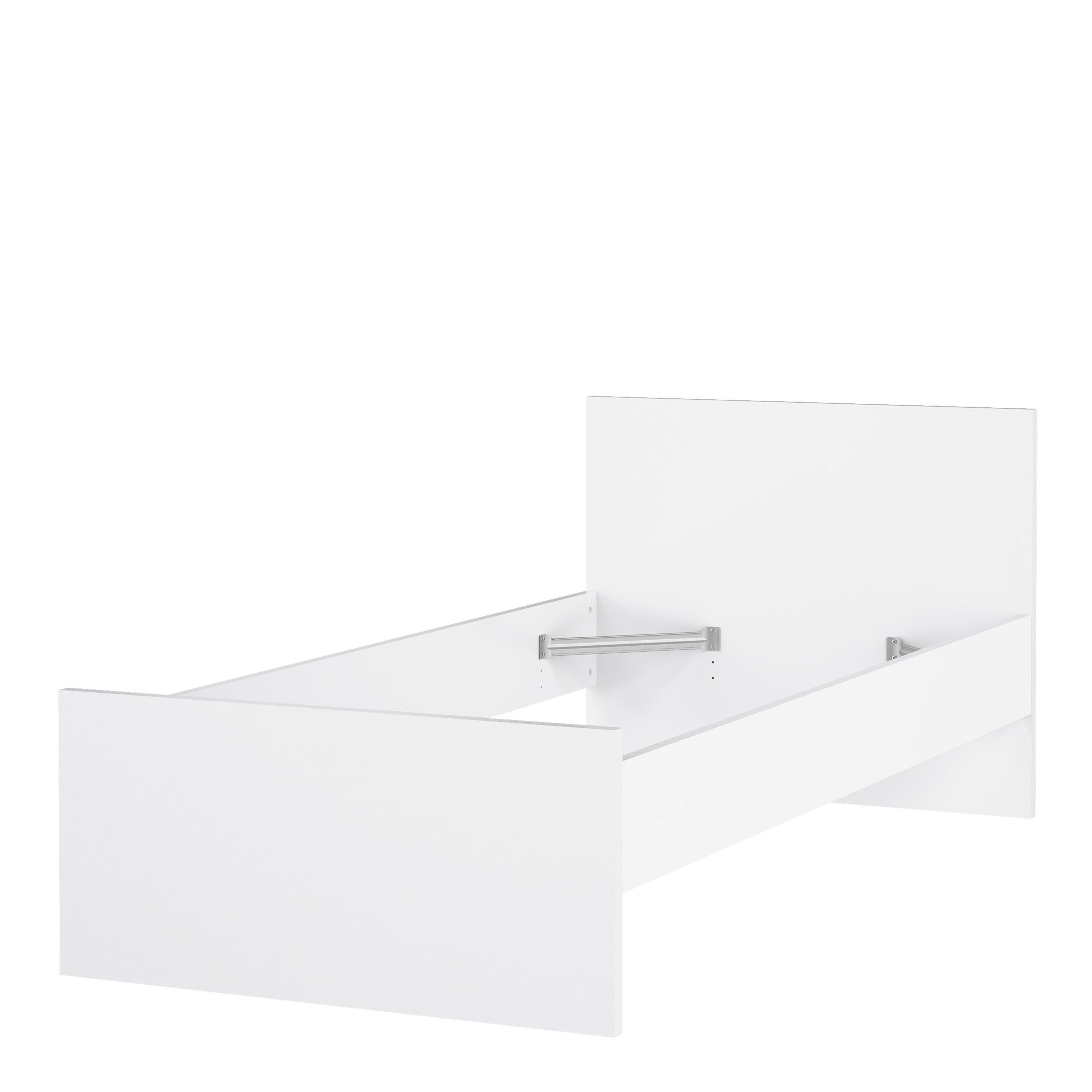 Naia Single Bed 3ft (90 x 190) in White High Gloss - image 5