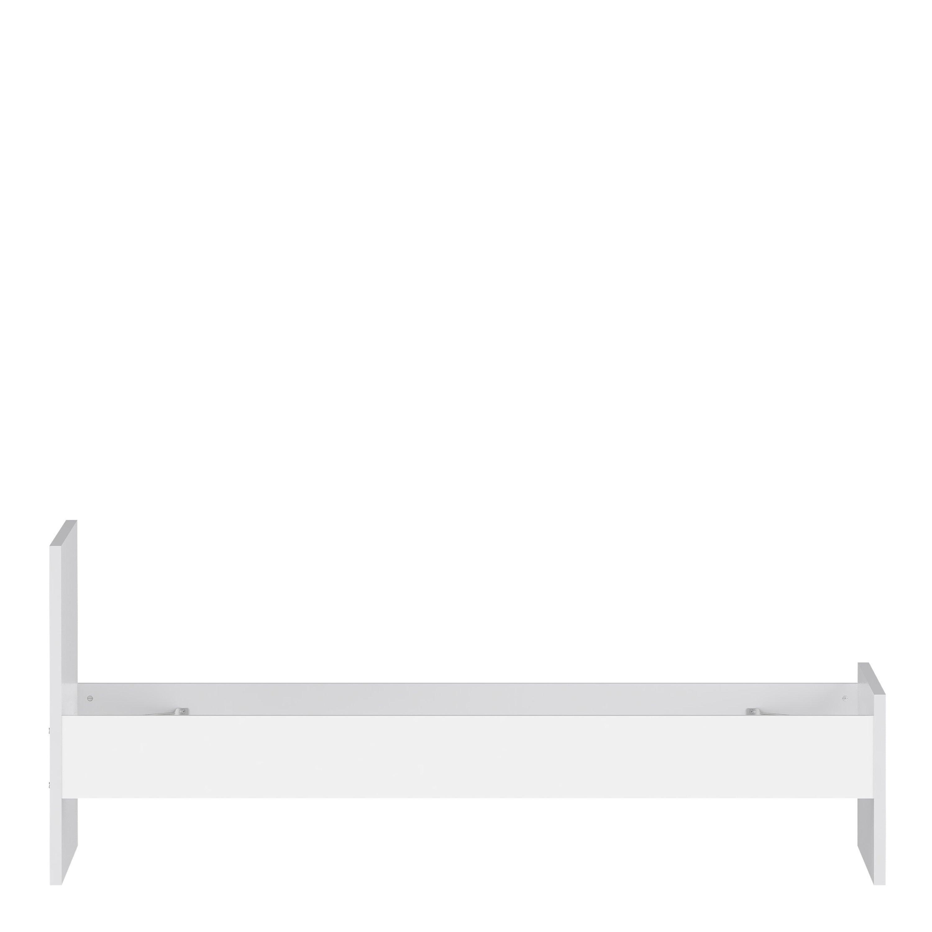 Naia Single Bed 3ft (90 x 190) in White High Gloss - image 7