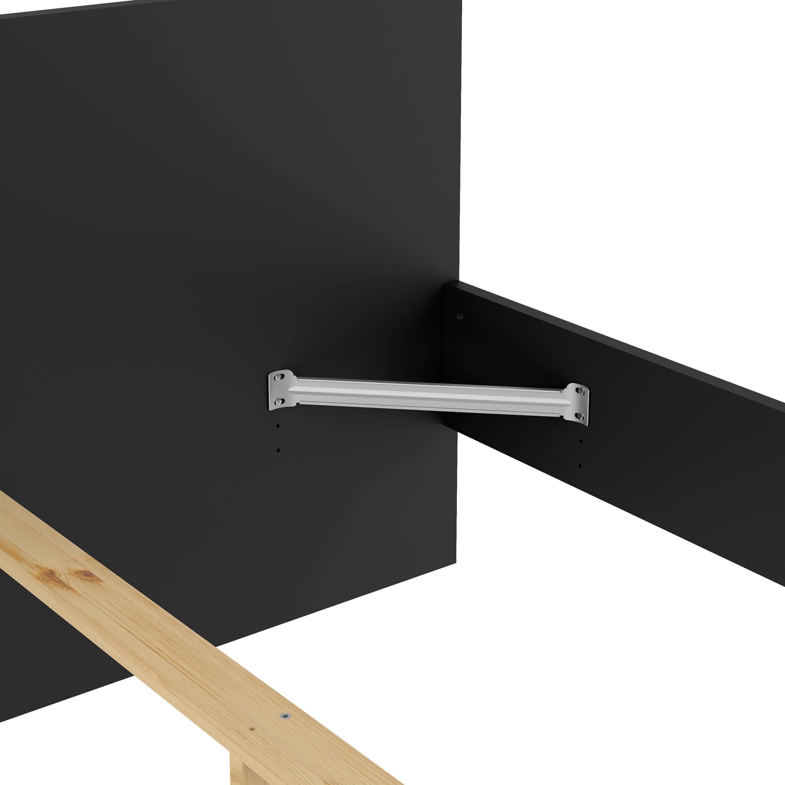 Naia Double Bed 4ft6 (140 x 190) in Black Matt - image 11
