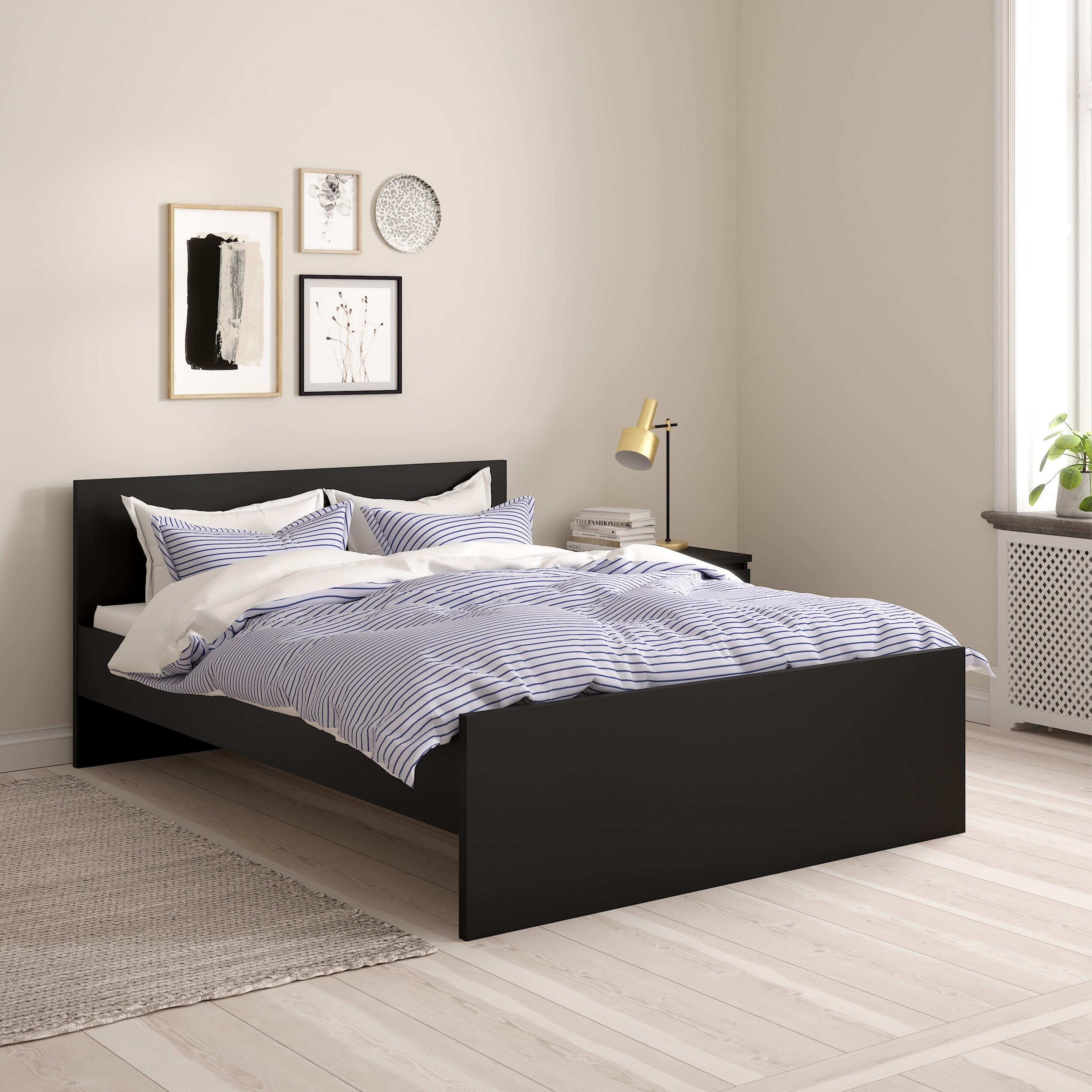 Naia Double Bed 4ft6 (140 x 190) in Black Matt - image 9