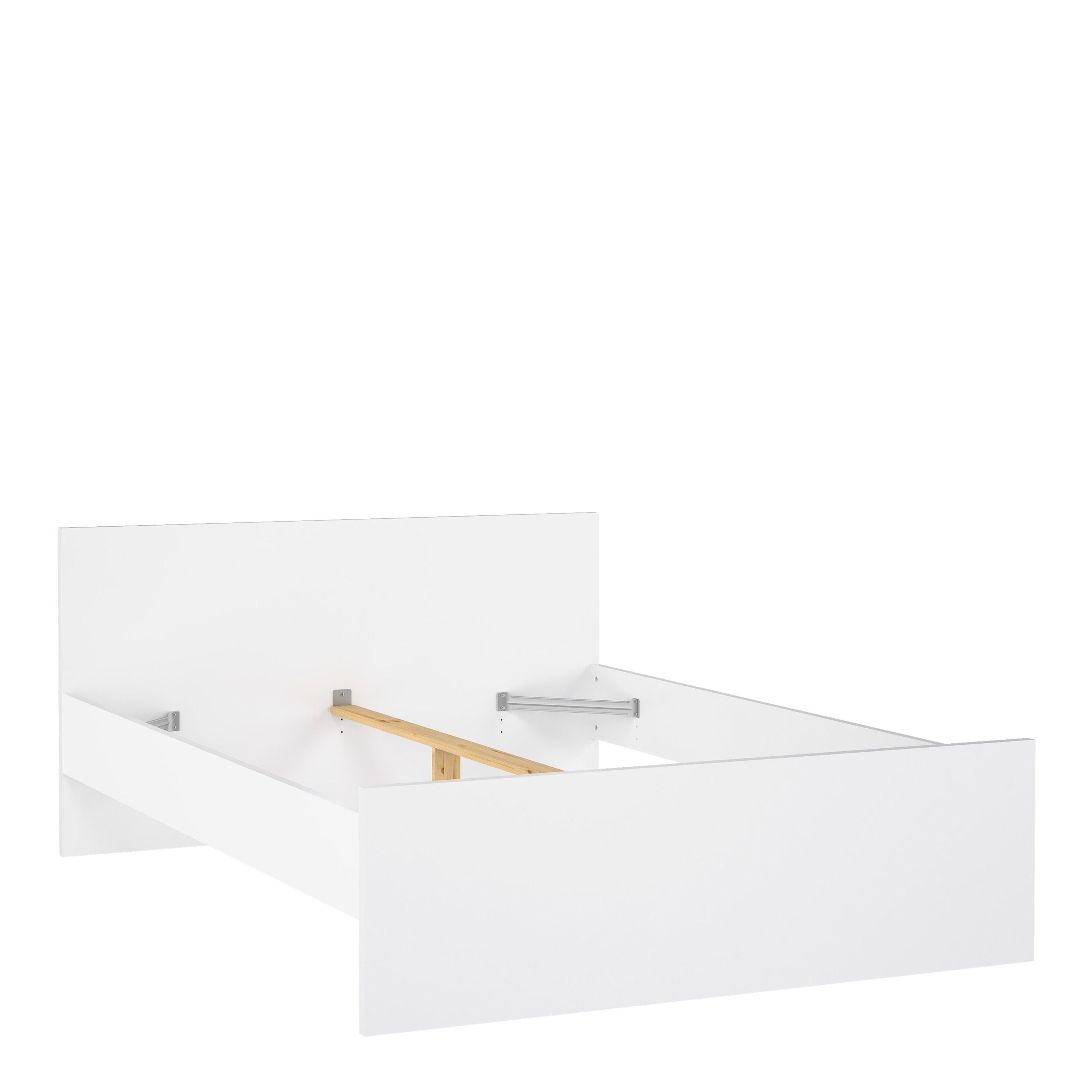 Naia Double Bed 4ft6 (140 x 190) in White High Gloss - image 3