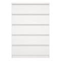 Naia Chest of 5 Drawers in White - image 2