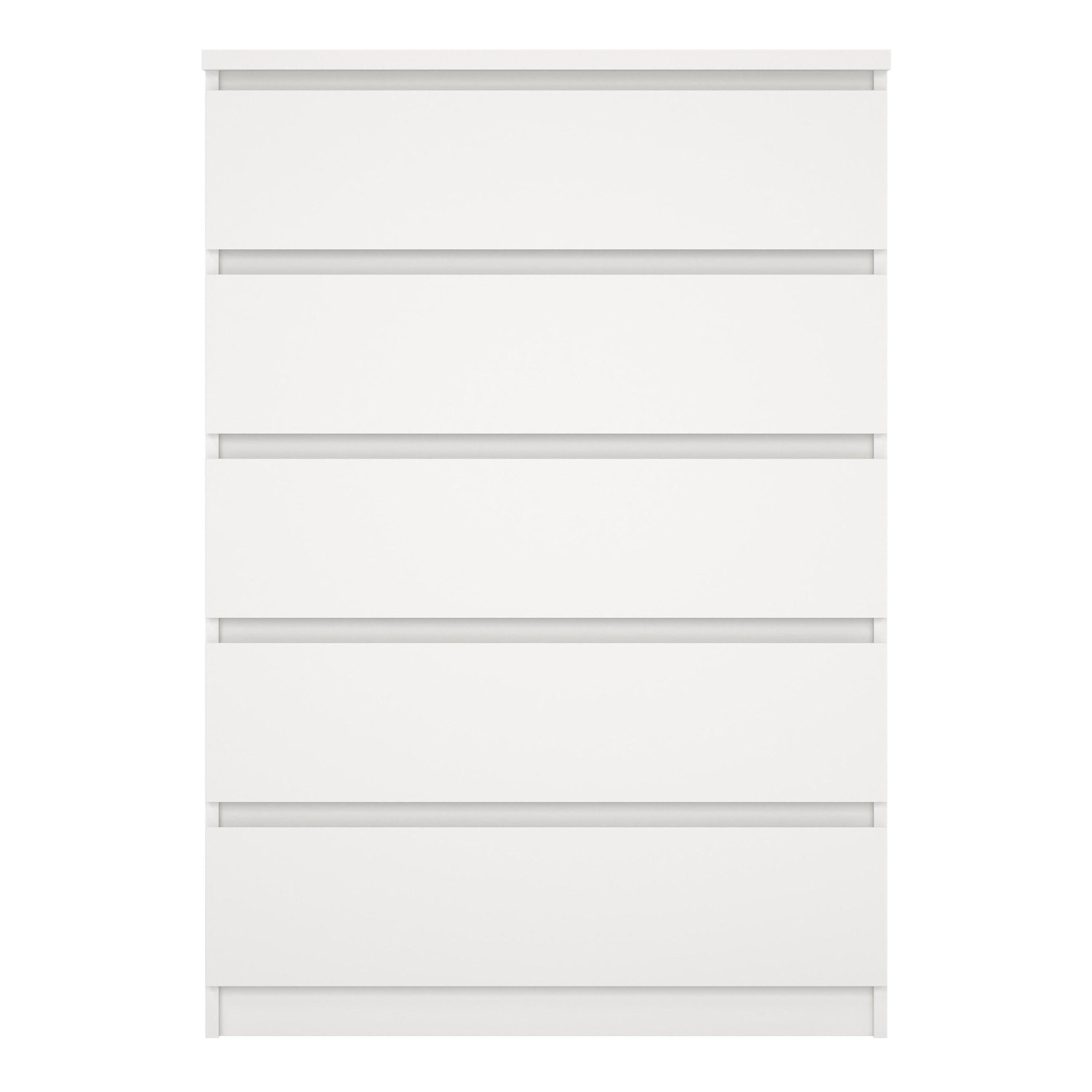 Naia Chest of 5 Drawers in White - image 2