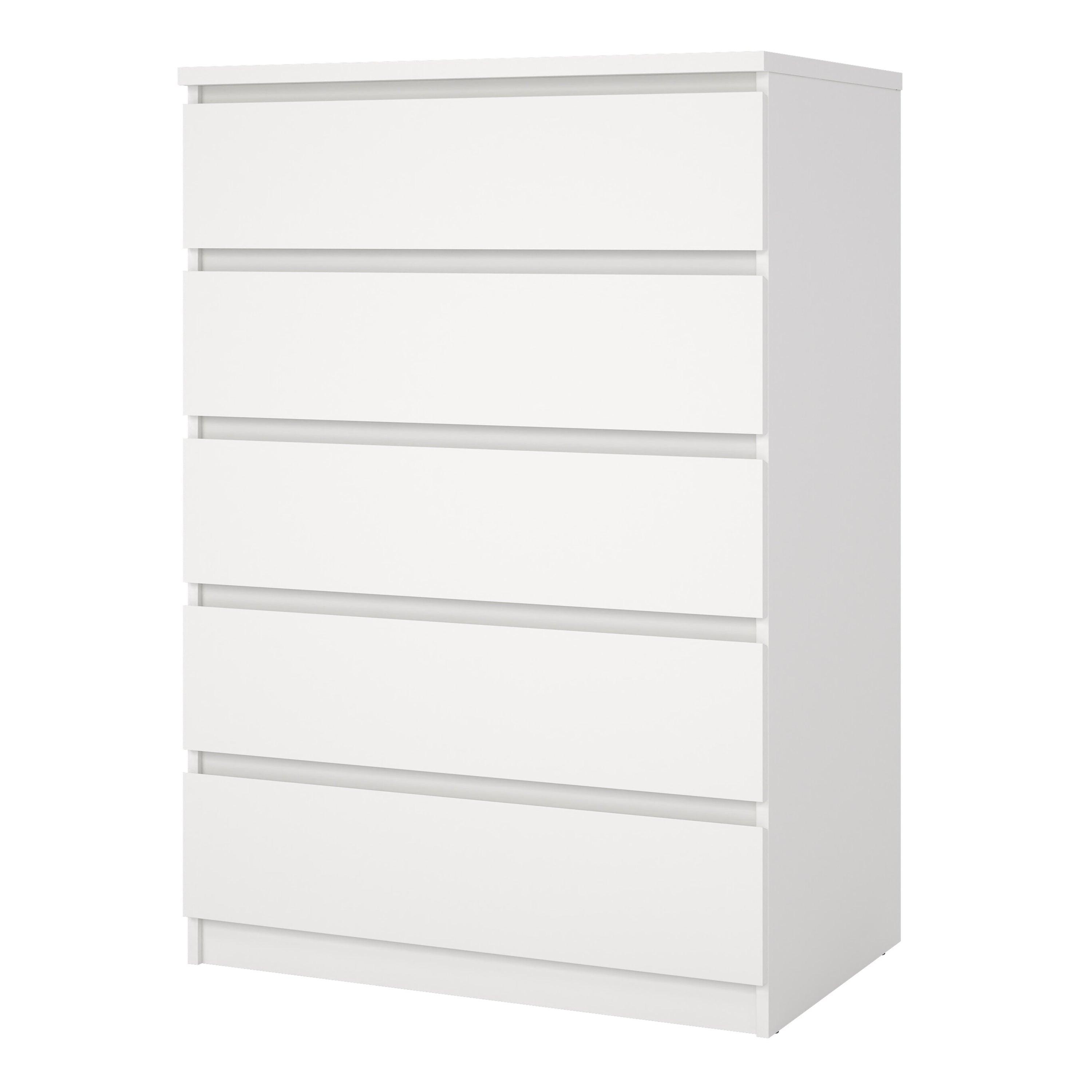 Naia Chest of 5 Drawers in White - image 3