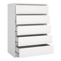 Naia Chest of 5 Drawers in White - image 4