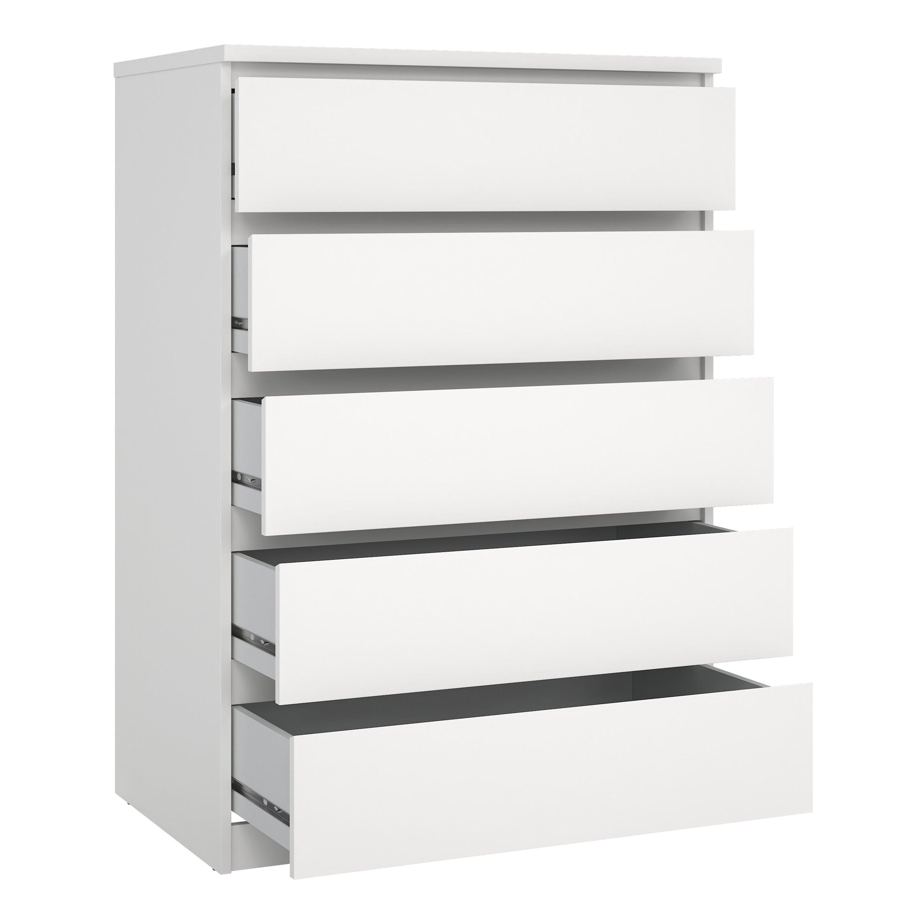 Naia Chest of 5 Drawers in White - image 4