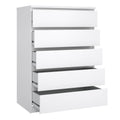 Naia Chest of 5 Drawers in White High Gloss - image 4
