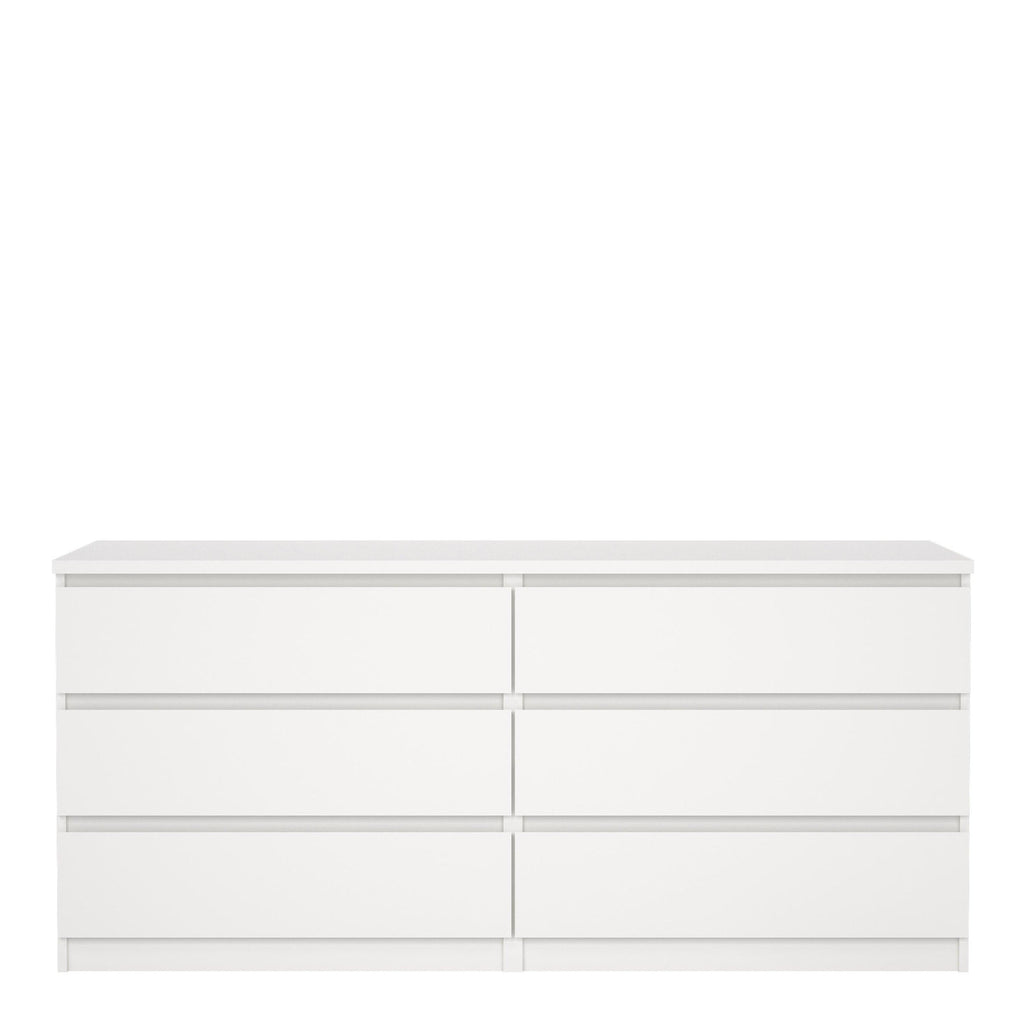 Naia Wide Chest of 6 Drawers (3+3) in White - image 2