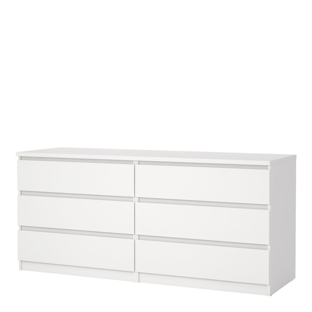 Naia Wide Chest of 6 Drawers (3+3) in White - image 3