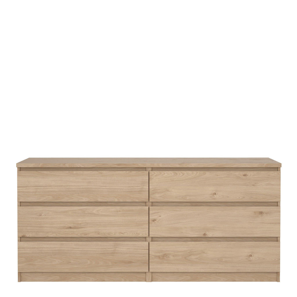 Naia Wide Chest of 6 Drawers (3+3) in Jackson Hickory Oak - image 2