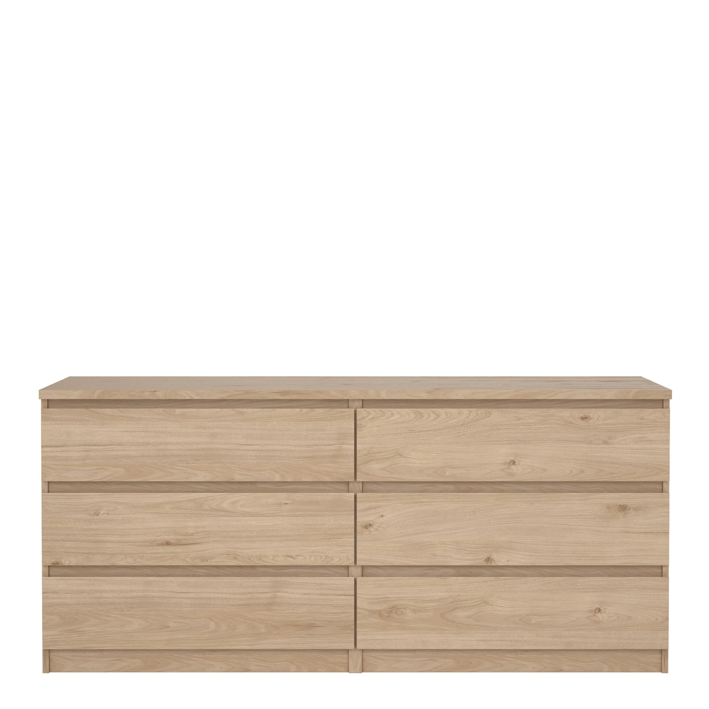 Naia Wide Chest of 6 Drawers (3+3) in Jackson Hickory Oak - image 2