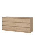 Naia Wide Chest of 6 Drawers (3+3) in Jackson Hickory Oak - image 3