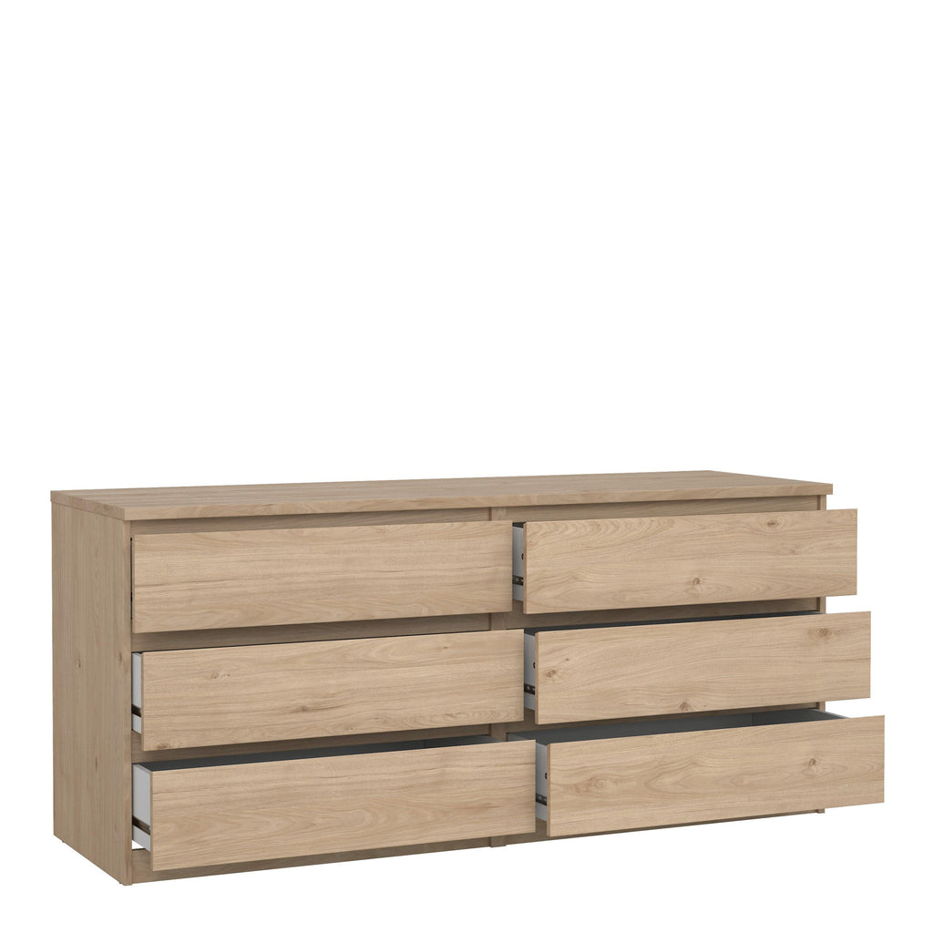 Naia Wide Chest of 6 Drawers (3+3) in Jackson Hickory Oak - image 4