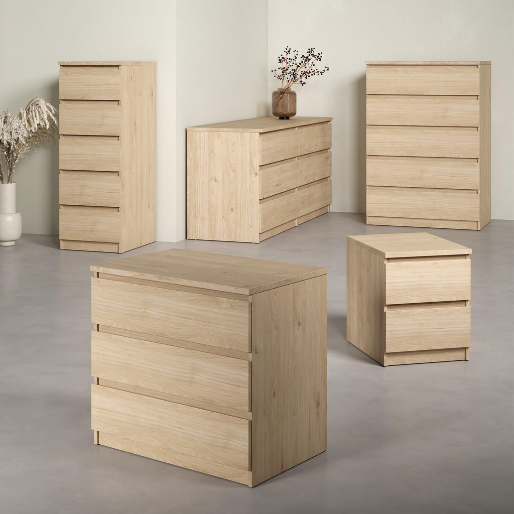Naia Wide Chest of 6 Drawers (3+3) in Jackson Hickory Oak - image 6