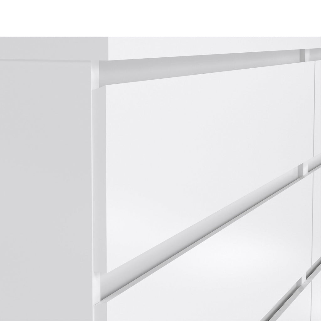 Naia Wide Chest of 6 Drawers (3+3) in White High Gloss - image 6