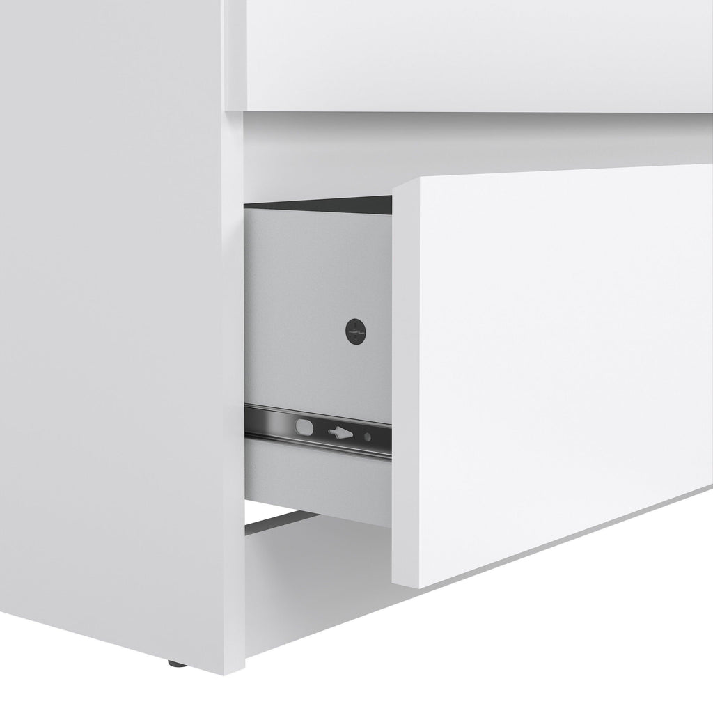 Naia Wide Chest of 6 Drawers (3+3) in White High Gloss - image 7
