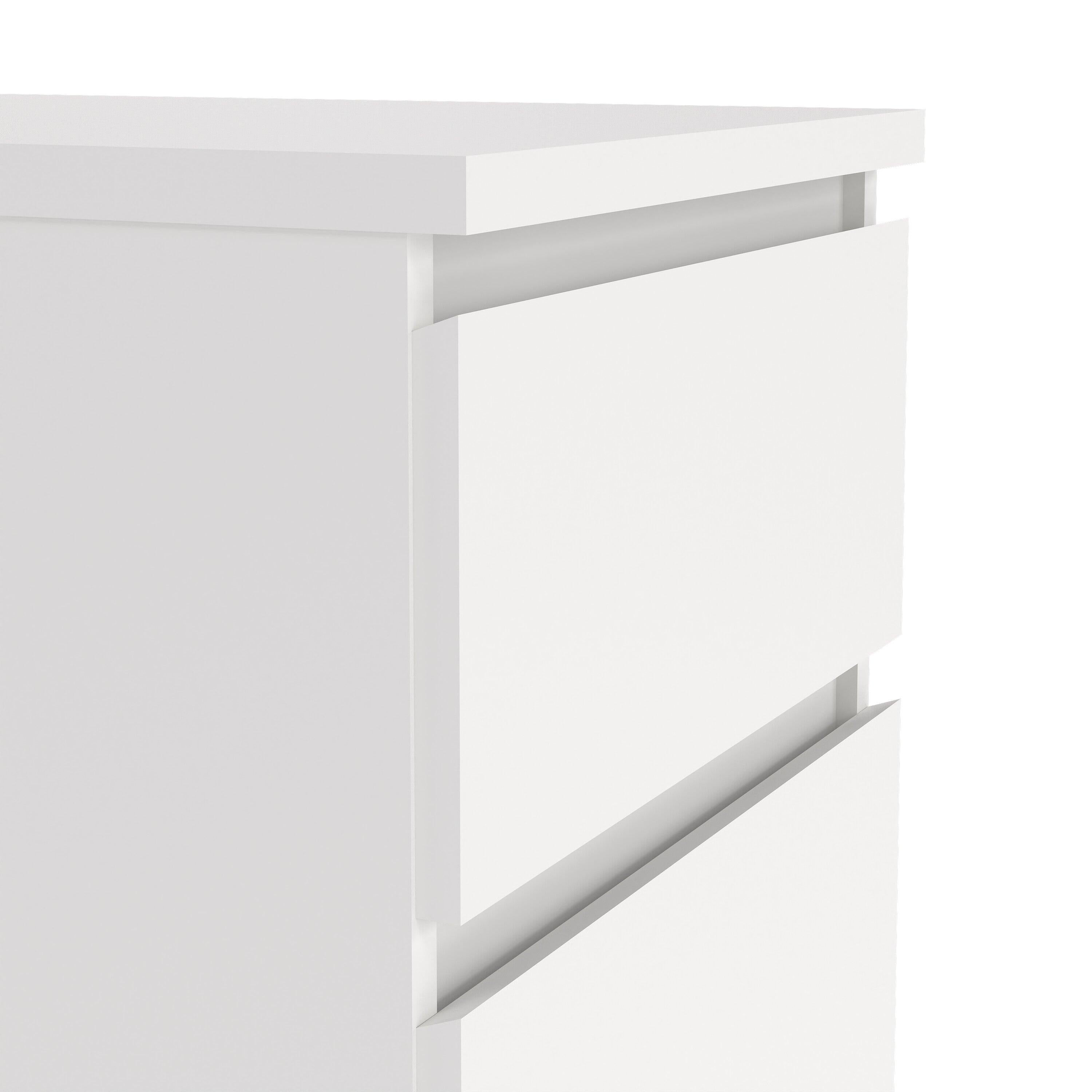 Naia Narrow Chest of 5 Drawers in White - image 6