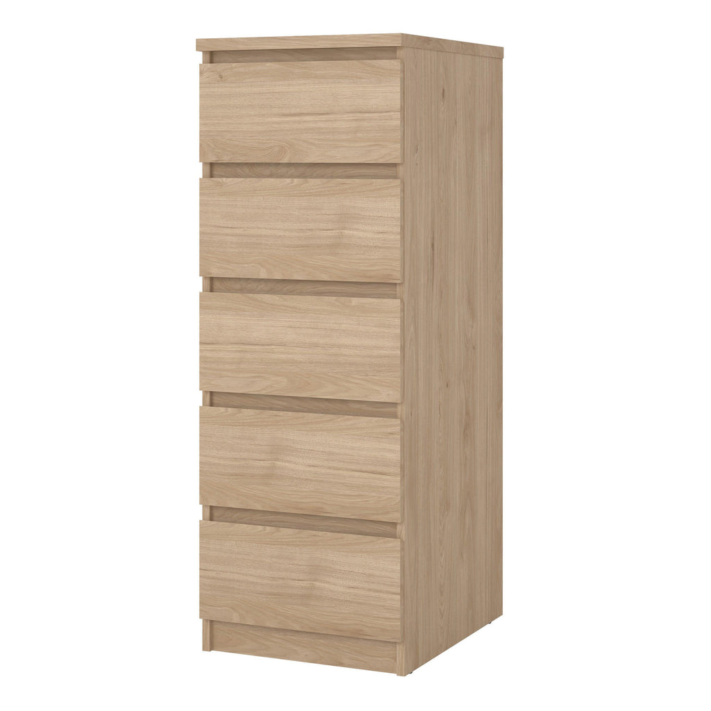 Naia Narrow Chest of 5 Drawers in Jackson Hickory Oak - image 3