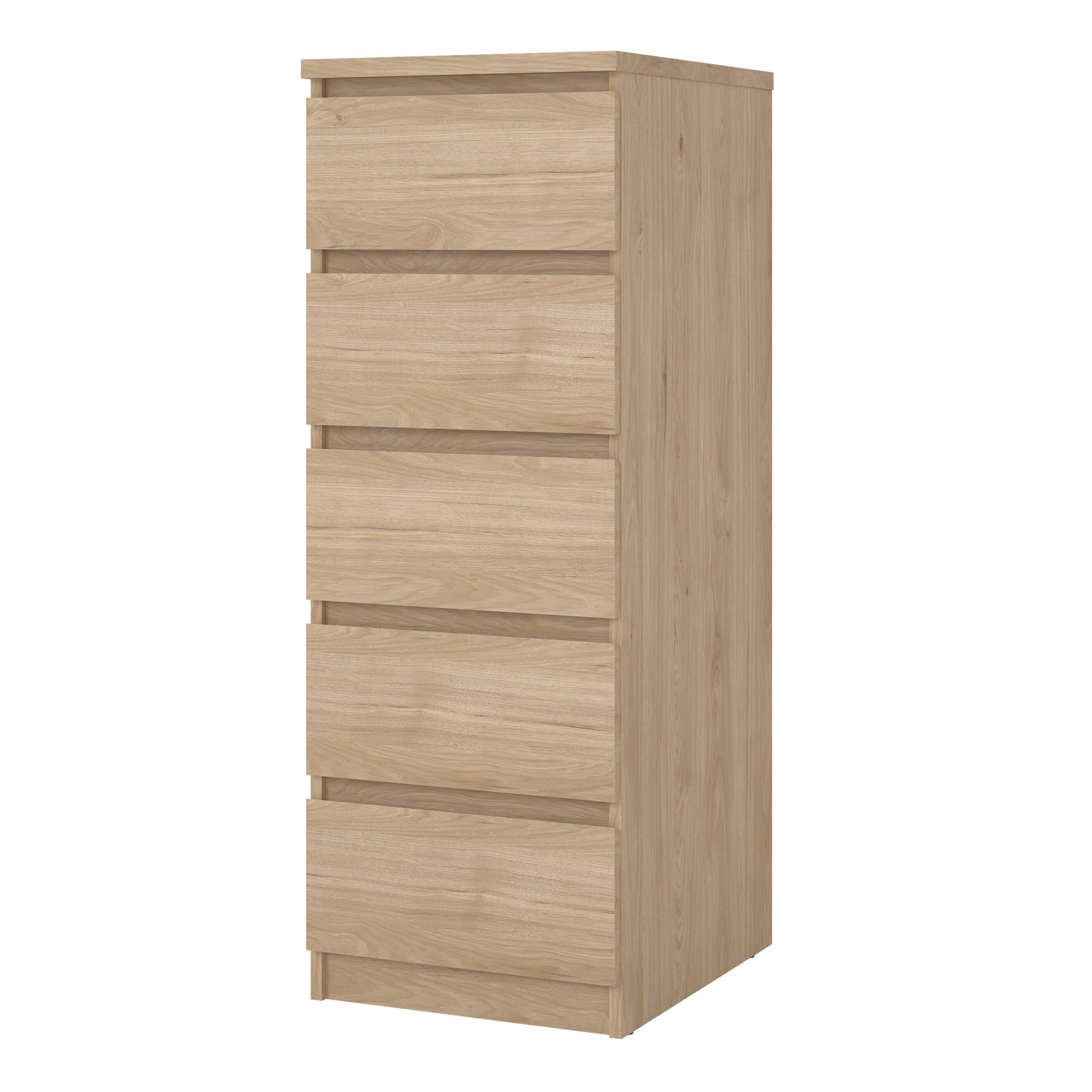 Naia Narrow Chest of 5 Drawers in Jackson Hickory Oak - image 3