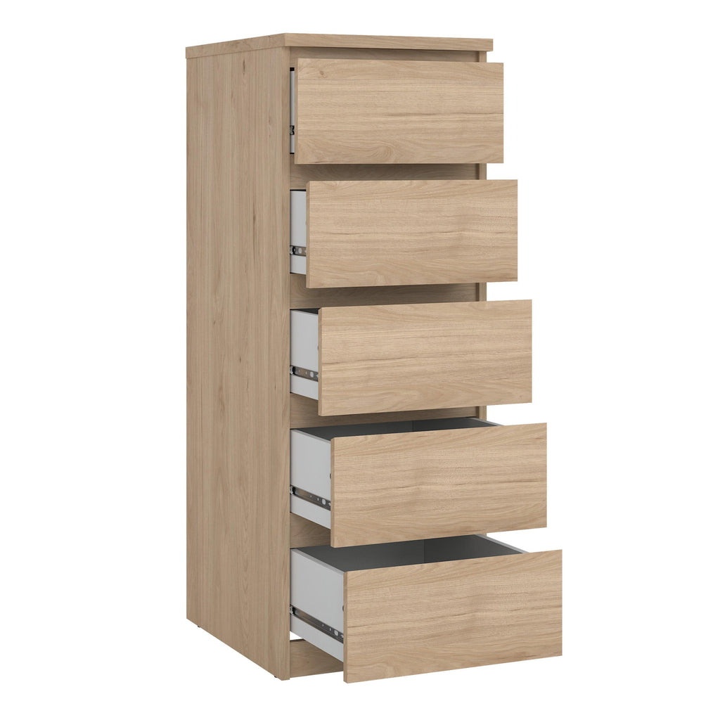 Naia Narrow Chest of 5 Drawers in Jackson Hickory Oak - image 4
