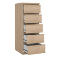 Naia Narrow Chest of 5 Drawers in Jackson Hickory Oak - image 4