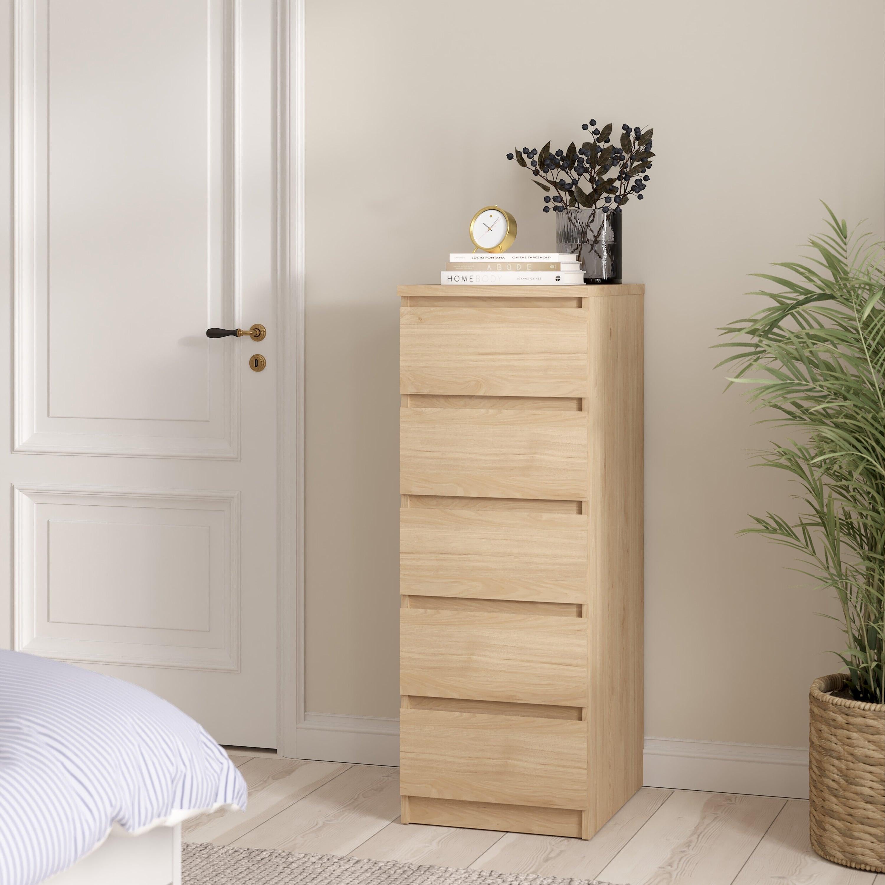 Naia Narrow Chest of 5 Drawers in Jackson Hickory Oak - image 5