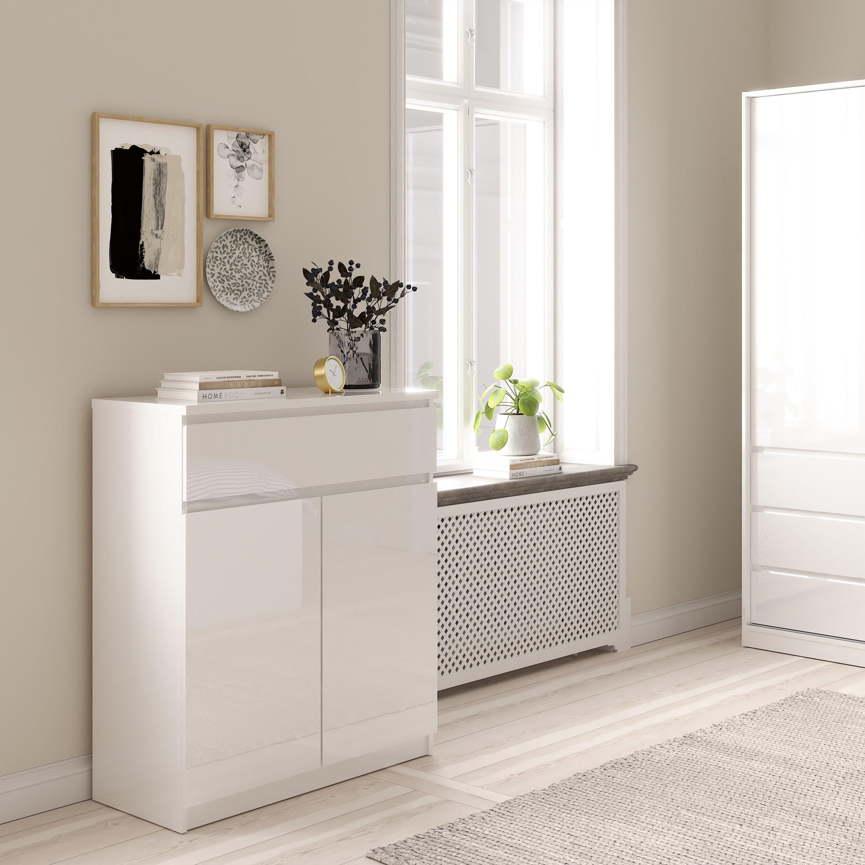 Naia Sideboard 1 Drawer 2 Doors in White High Gloss - image 5