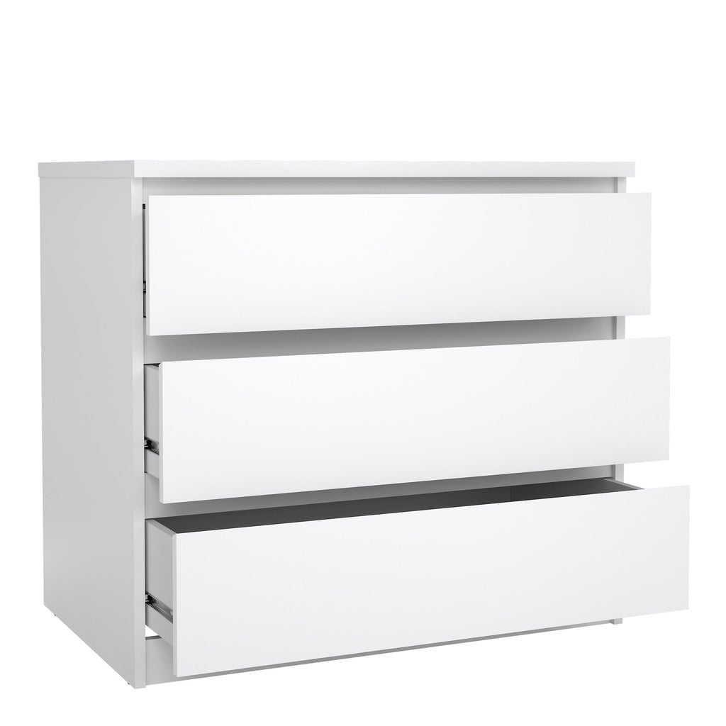 Naia Chest of 3 Drawers in White High Gloss - image 4