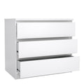 Naia Chest of 3 Drawers in White High Gloss - image 4