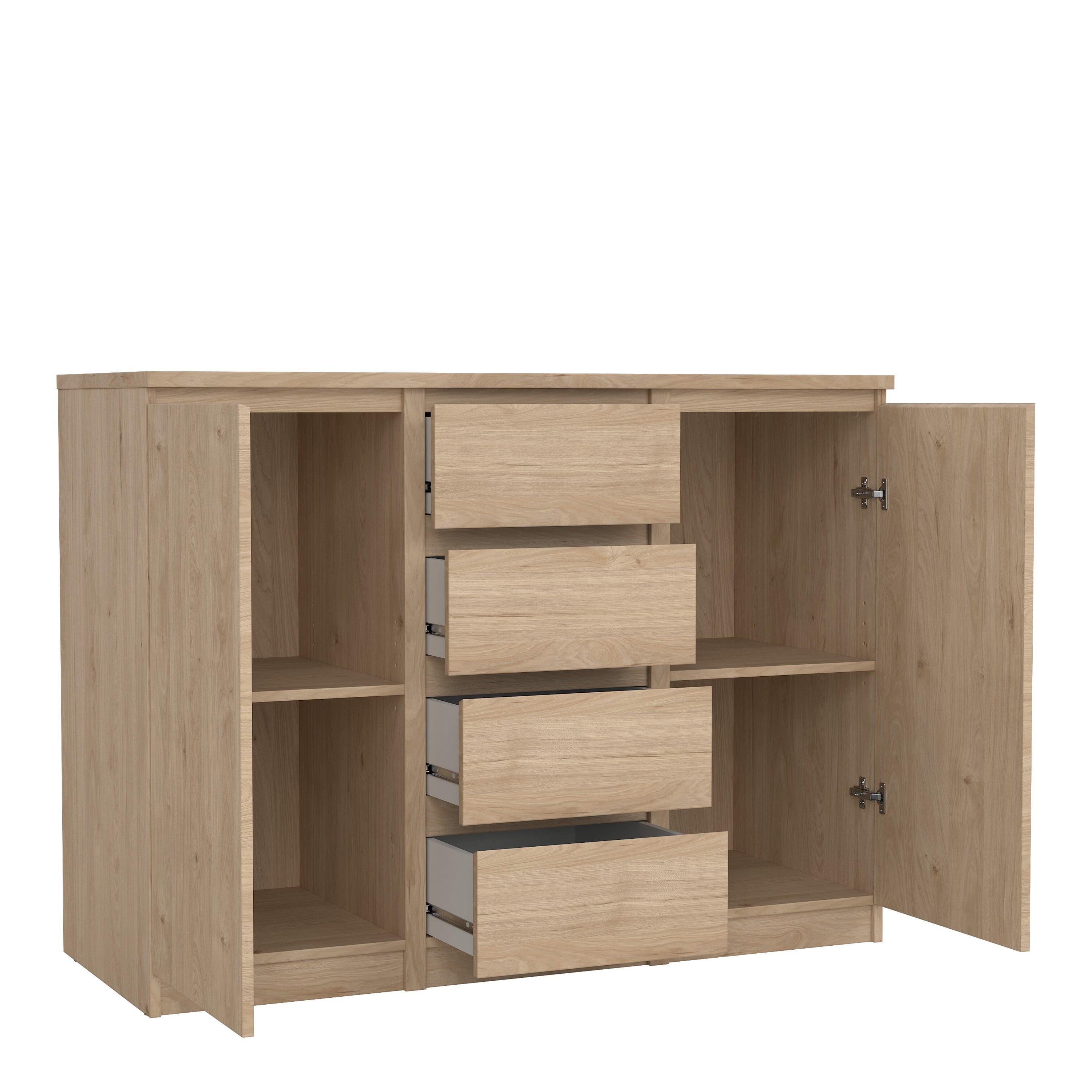 Naia Sideboard 4 Drawers 2 Doors in Jackson Hickory Oak - image 4