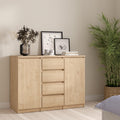 Naia Sideboard 4 Drawers 2 Doors in Jackson Hickory Oak - image 5