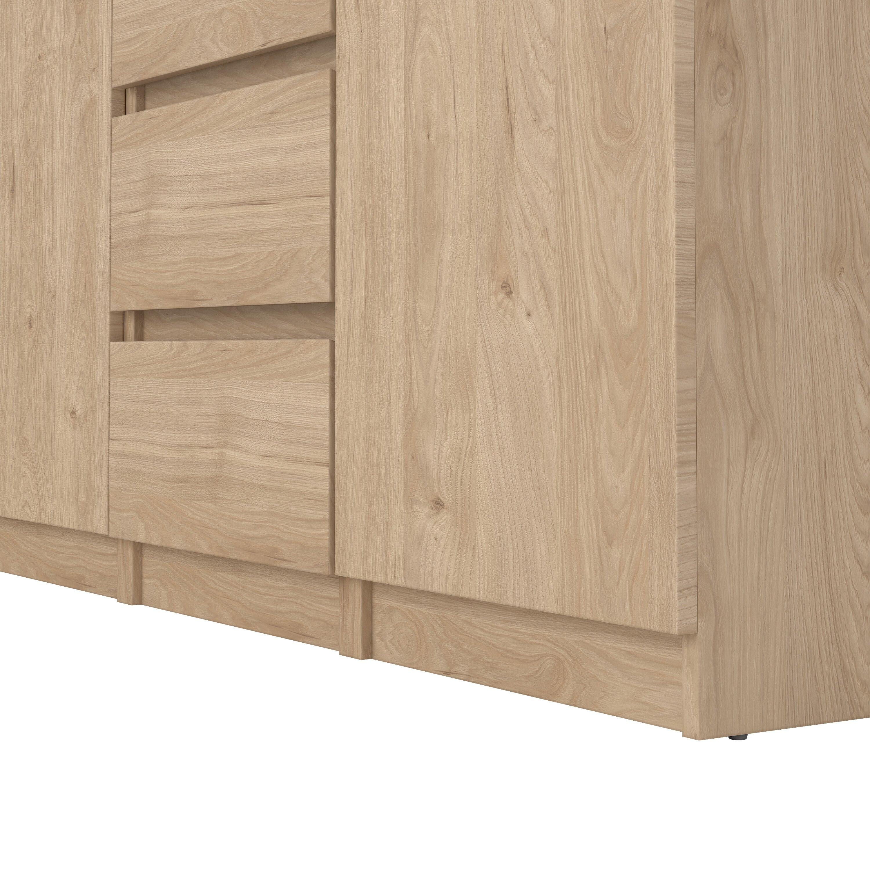 Naia Sideboard 4 Drawers 2 Doors in Jackson Hickory Oak - image 7