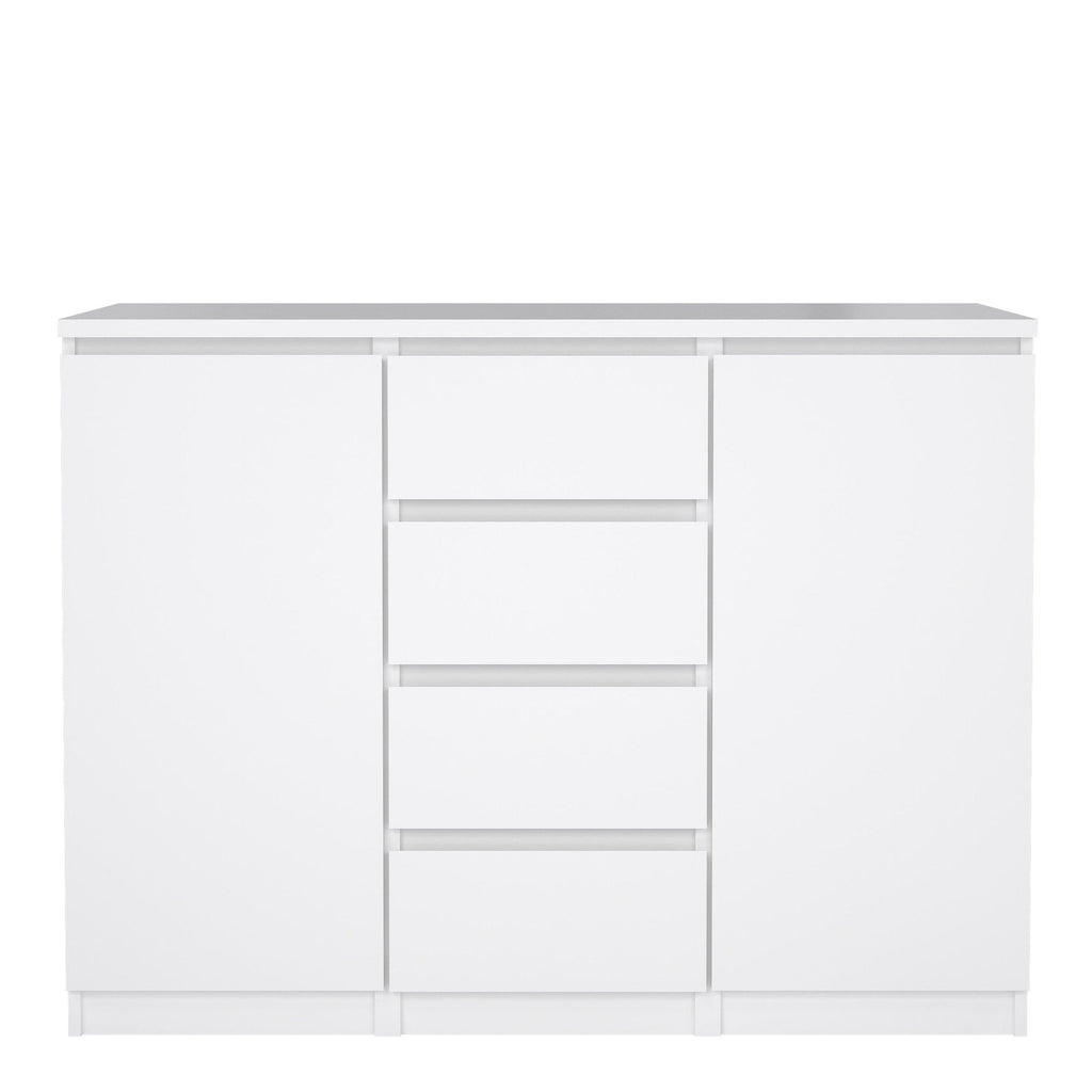 Naia Sideboard - 4 Drawers 2 Doors in White High Gloss - image 2
