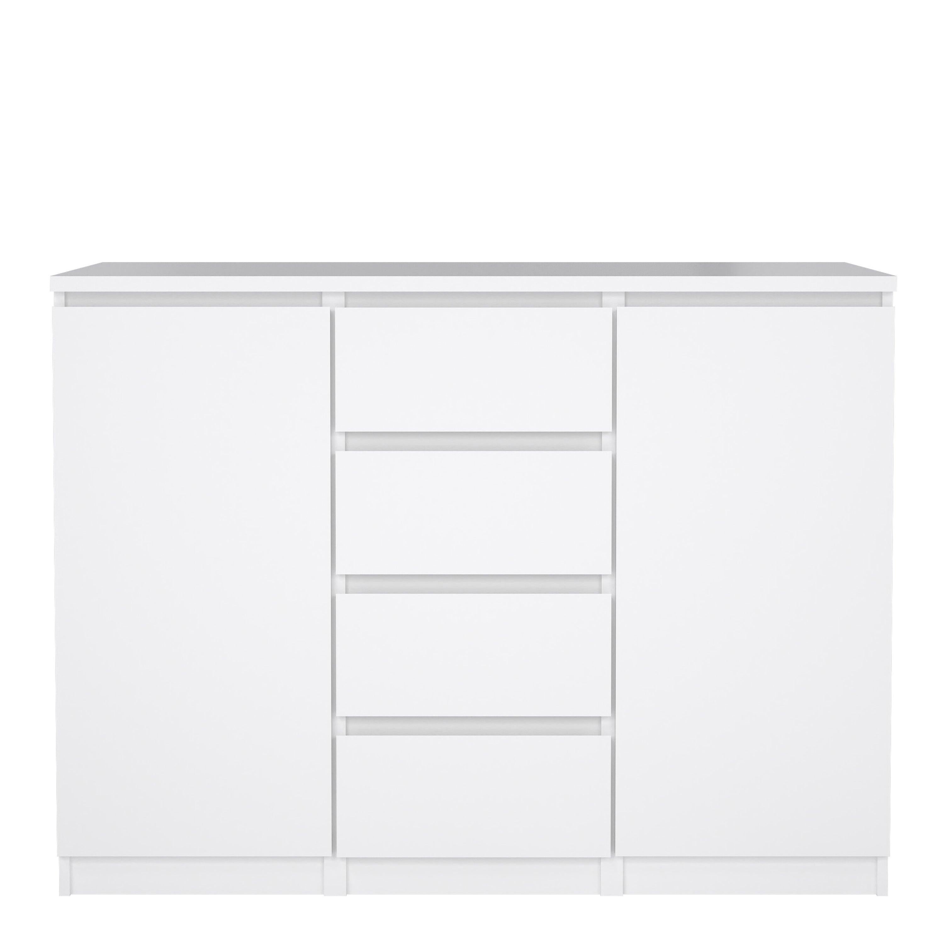 Naia Sideboard - 4 Drawers 2 Doors in White High Gloss - image 2