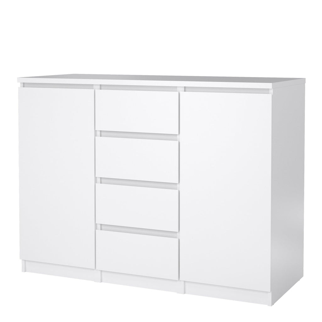 Naia Sideboard - 4 Drawers 2 Doors in White High Gloss - image 3