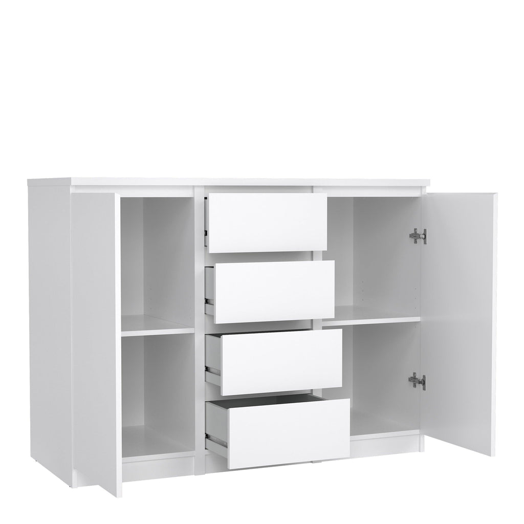 Naia Sideboard - 4 Drawers 2 Doors in White High Gloss - image 4