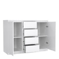 Naia Sideboard - 4 Drawers 2 Doors in White High Gloss - image 4