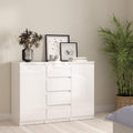 Naia Sideboard - 4 Drawers 2 Doors in White High Gloss - image 5