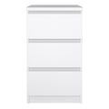 Naia Bedside 3 Drawers in White High Gloss - image 2