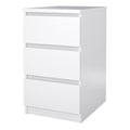 Naia Bedside 3 Drawers in White High Gloss - image 3