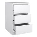 Naia Bedside 3 Drawers in White High Gloss - image 4