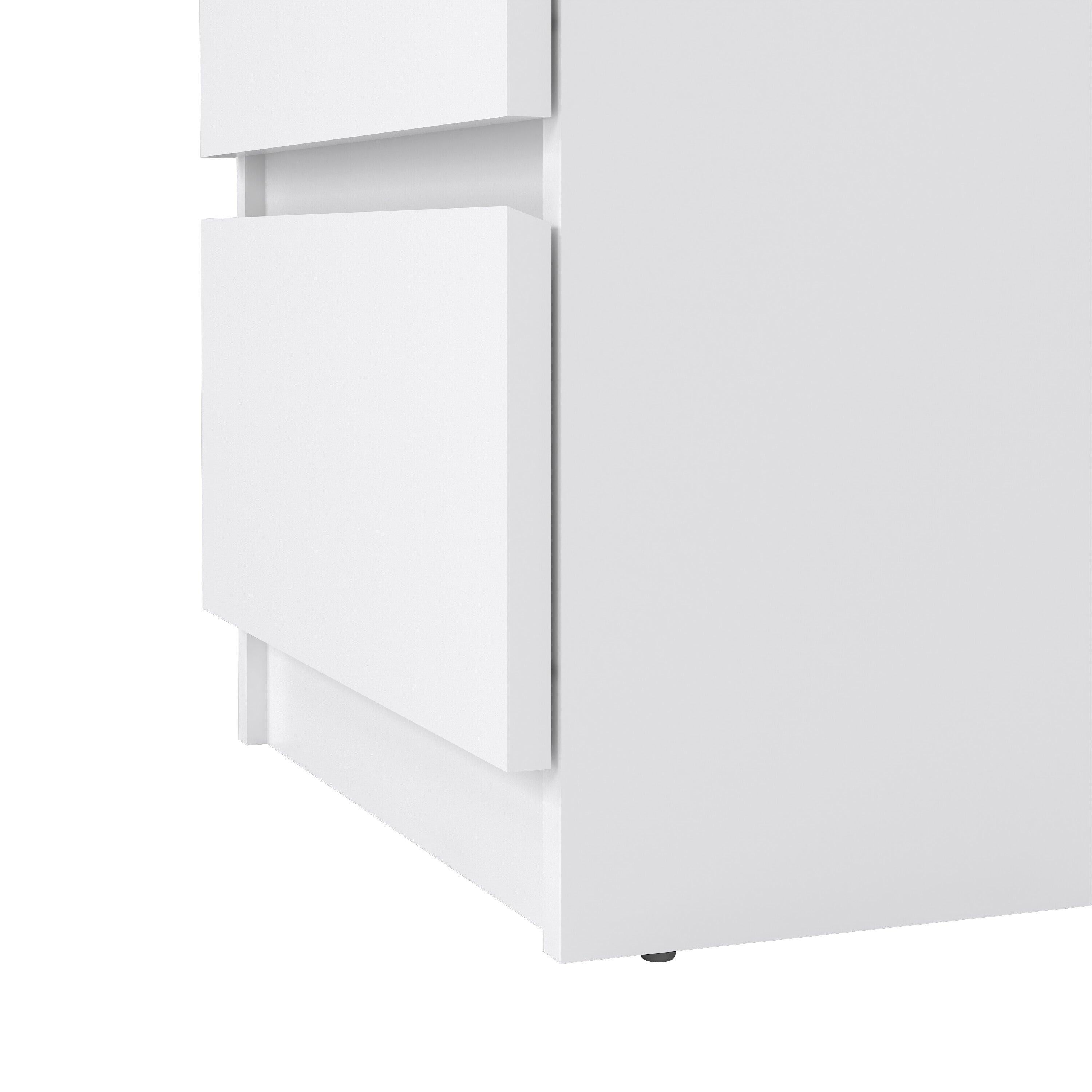 Naia Bedside 3 Drawers in White High Gloss - image 7